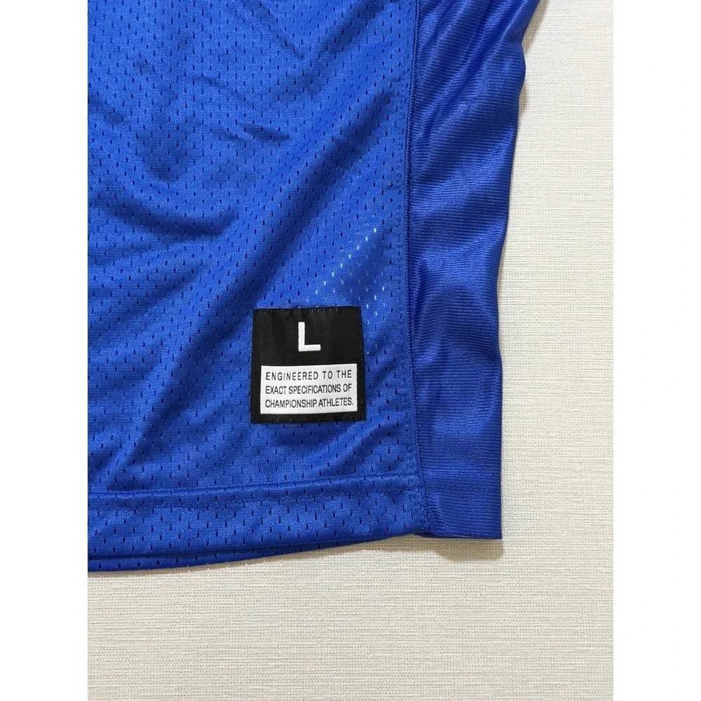 Nike Football Jersey Shirt Mens Large Blue Mesh Practice V Neck Top 659179